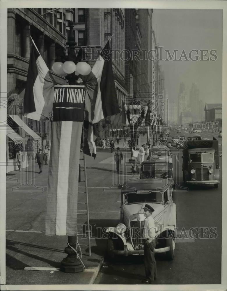 1939 Press Photo Chicago decorates for legion convention, - Historic Images