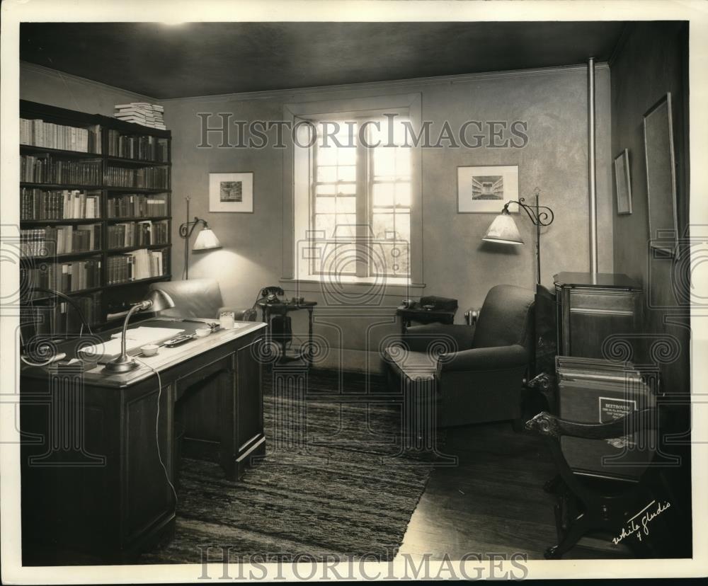 1934 Press Photo Modernized room at Union College - Historic Images