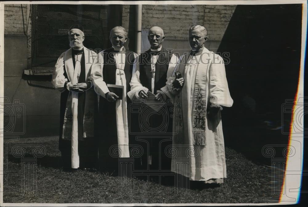 1936 Press Photo Rt Revs Lewis Burton, James Perry, Charles Woodcock &amp; Clingman - Historic Images