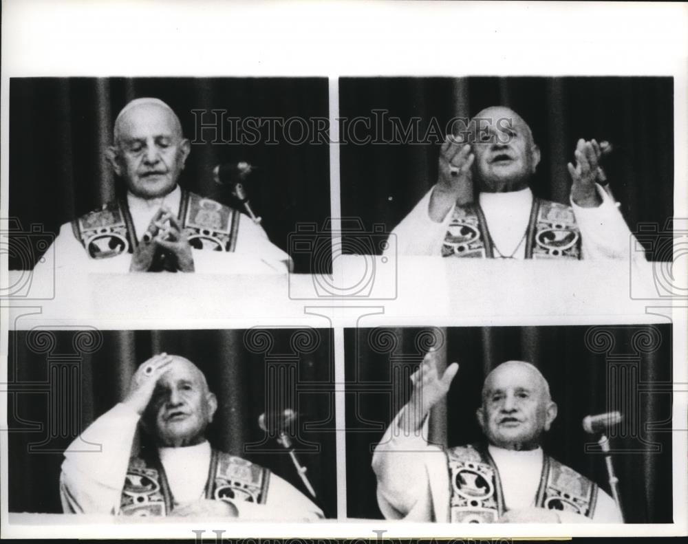 1963 Press Photo Pope John XXIII Bless an Ascension Day - Historic Images