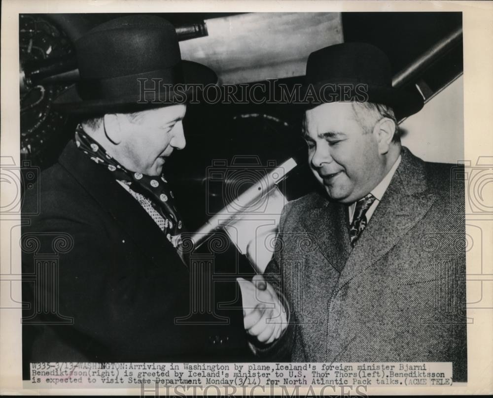 1949 Press Photo Diplomats for North Atlantic Peace Talks - Historic Images