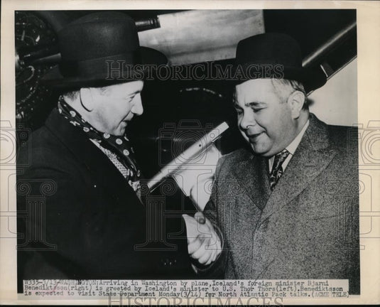 1949 Press Photo Diplomats for North Atlantic Peace Talks - Historic Images