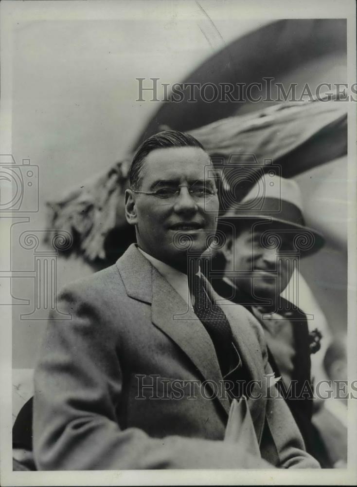 1934 Press Photo P.B. Zimmerman &amp; Robert D. Aithen attend electric convention - Historic Images