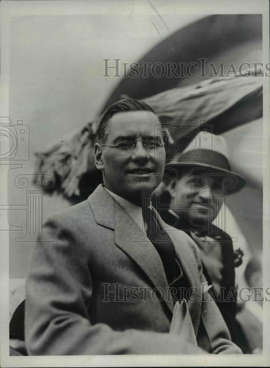 1934 Press Photo P.B. Zimmerman & Robert D. Aithen attend electric convention - Historic Images