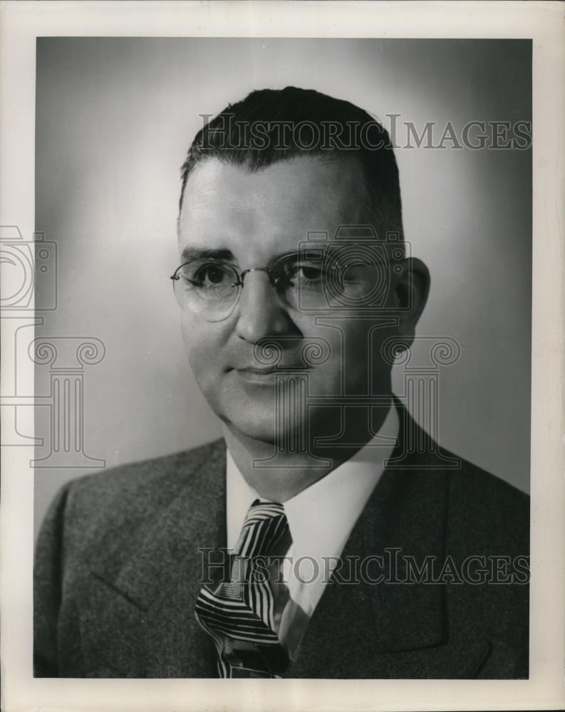 1953 Press Photo Harold Copr Operations mgr Duluth American Steel corp - Historic Images