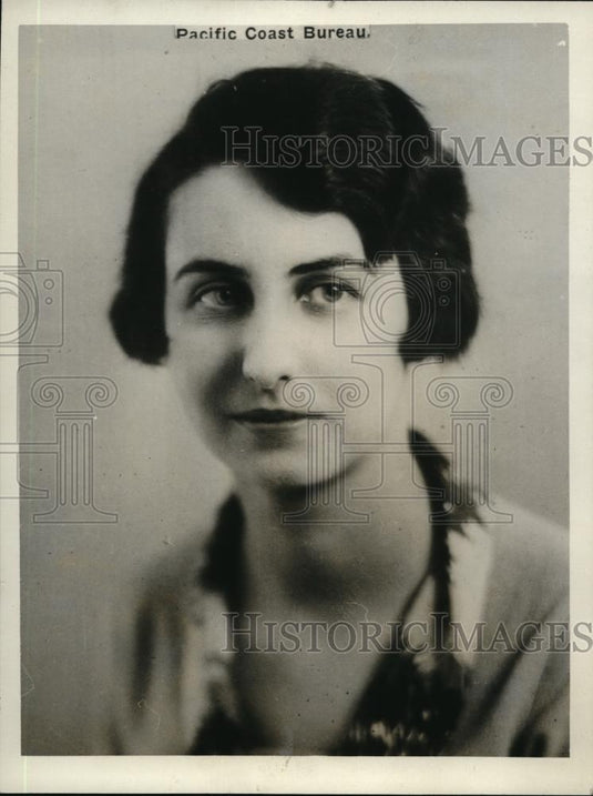 1927 Press Photo Audrey Kirkbride President of Panwee Stanford Hellenic Council - Historic Images