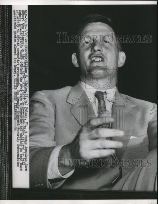 1954 Press Photo William Hinton, young farm expert - Historic Images