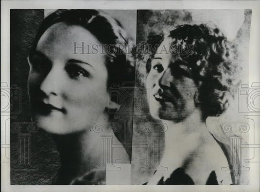 1934 Press Photo Audrea Maidell & Florence Sparks found dead in a Deep Canyon - Historic Images