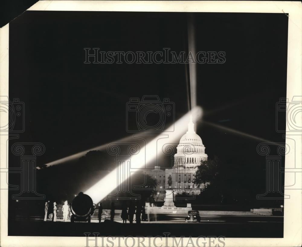 1939 Press Photo Washington D.C. Capitol Night Lights - Historic Images