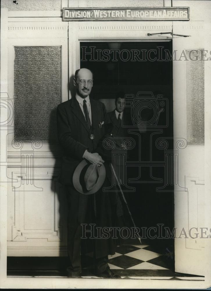 1923 Press Photo Count Michael Karolyi, Hungarian Nobleman in Washington D.C. - Historic Images