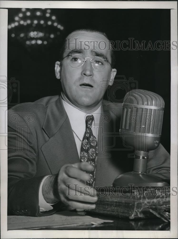 1947 Press Photo Wash DC Joseph A Beirne pres of Natl Fed of Telephone workers - Historic Images