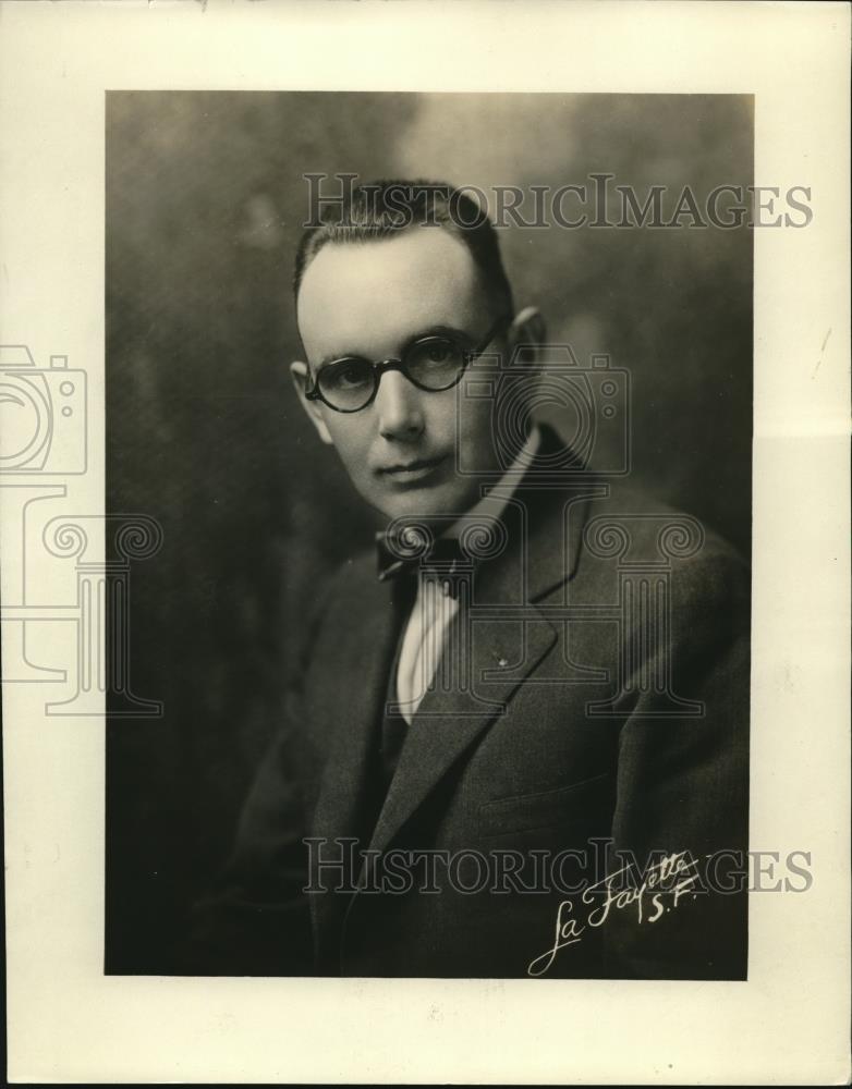 1929 Press Photo L.J. Fletcher of the University of California - Historic Images