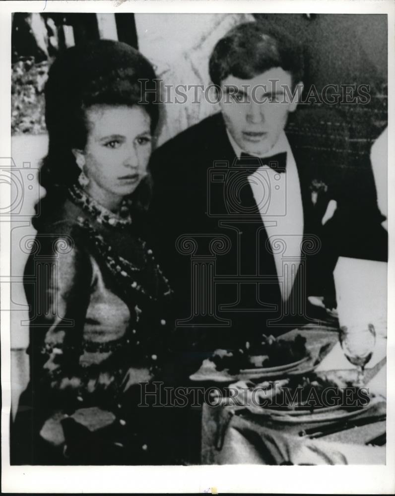 1970 Press Photo Princess Anne of England, Stewart McGregor at Government Ball - Historic Images