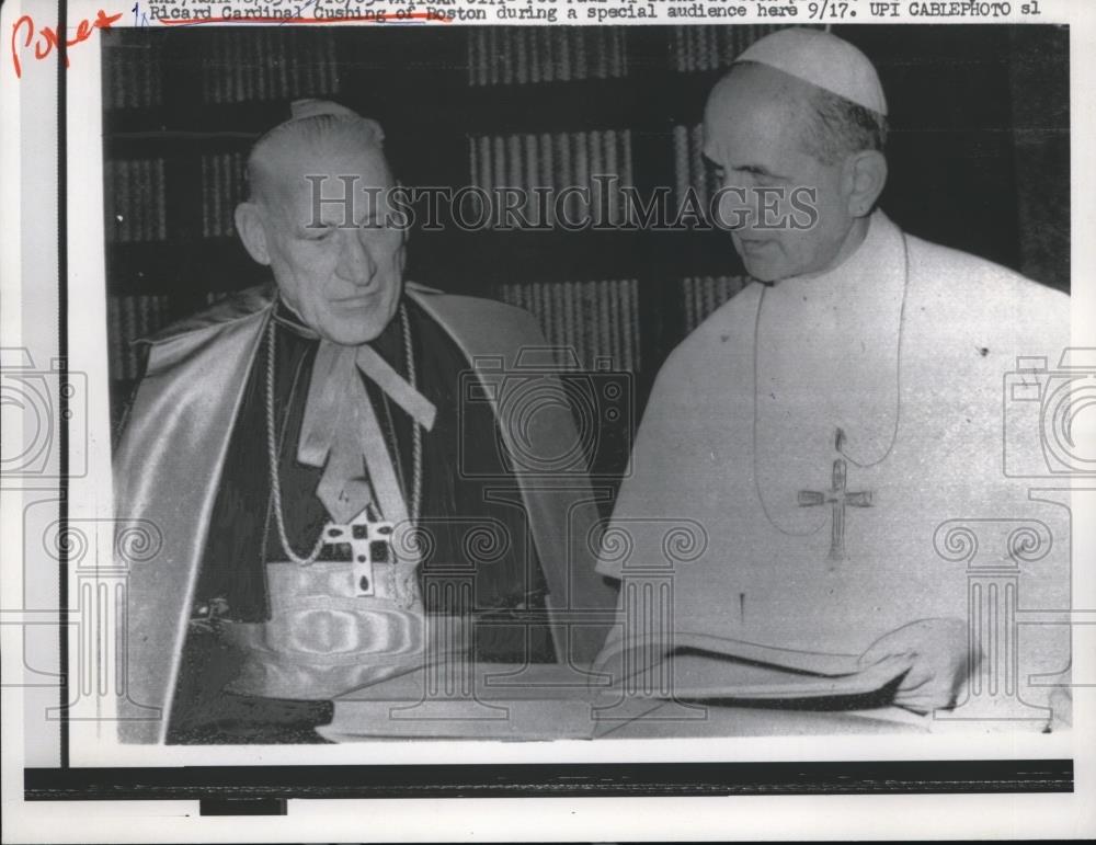 1965 Press Photo Pope Ricard Cardinal Cushing of Boston - Historic Images