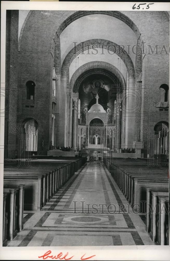 1966 Press Photo Interior View of Shrine of Immaculate Conception in Washington - Historic Images