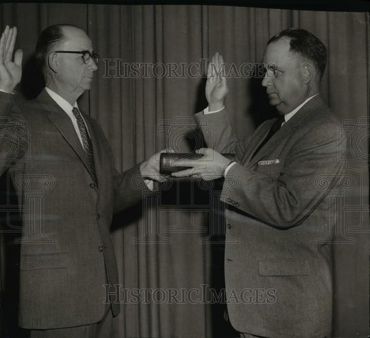 1957 Press Photo Judge S P Dalton of Mo Supreme Court & Atty Gen JM Dalton - Historic Images
