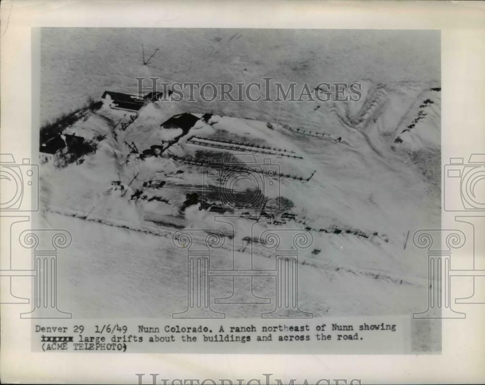 1949 Press Photo The ice covered ranch in northeast of Nunn - Historic Images