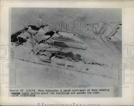 1949 Press Photo The ice covered ranch in northeast of Nunn - Historic Images