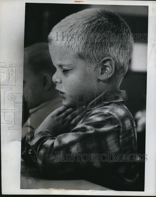 1962 Press Photo Willia Hide's concentration piece, William Hyde of Elyria, Ohio - Historic Images