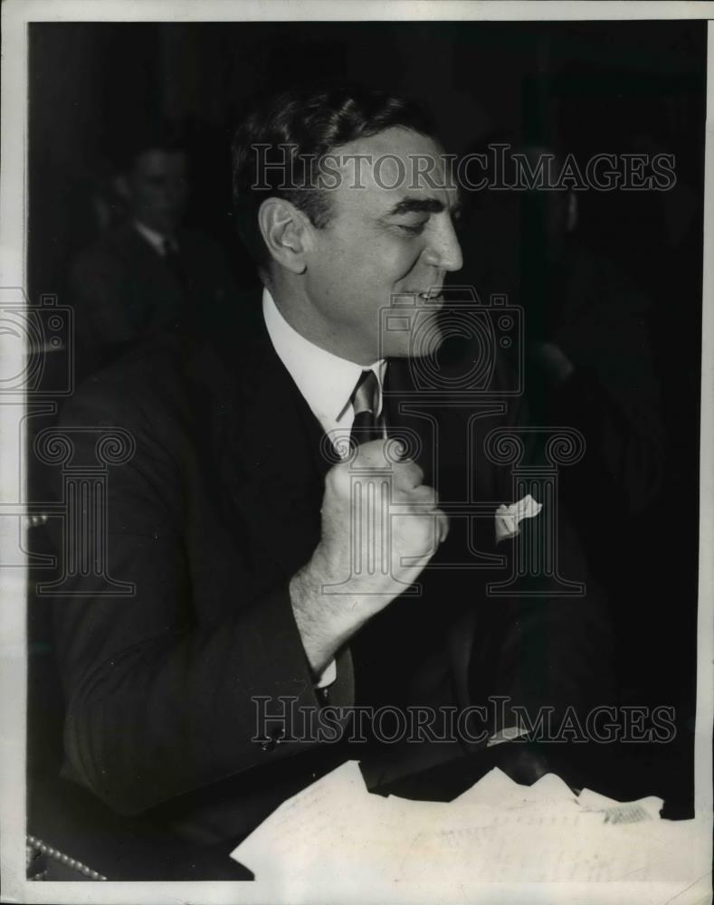 1938 Press Photo Rep. Hamilton Fish as he appeared at the House Naval Affairs - Historic Images