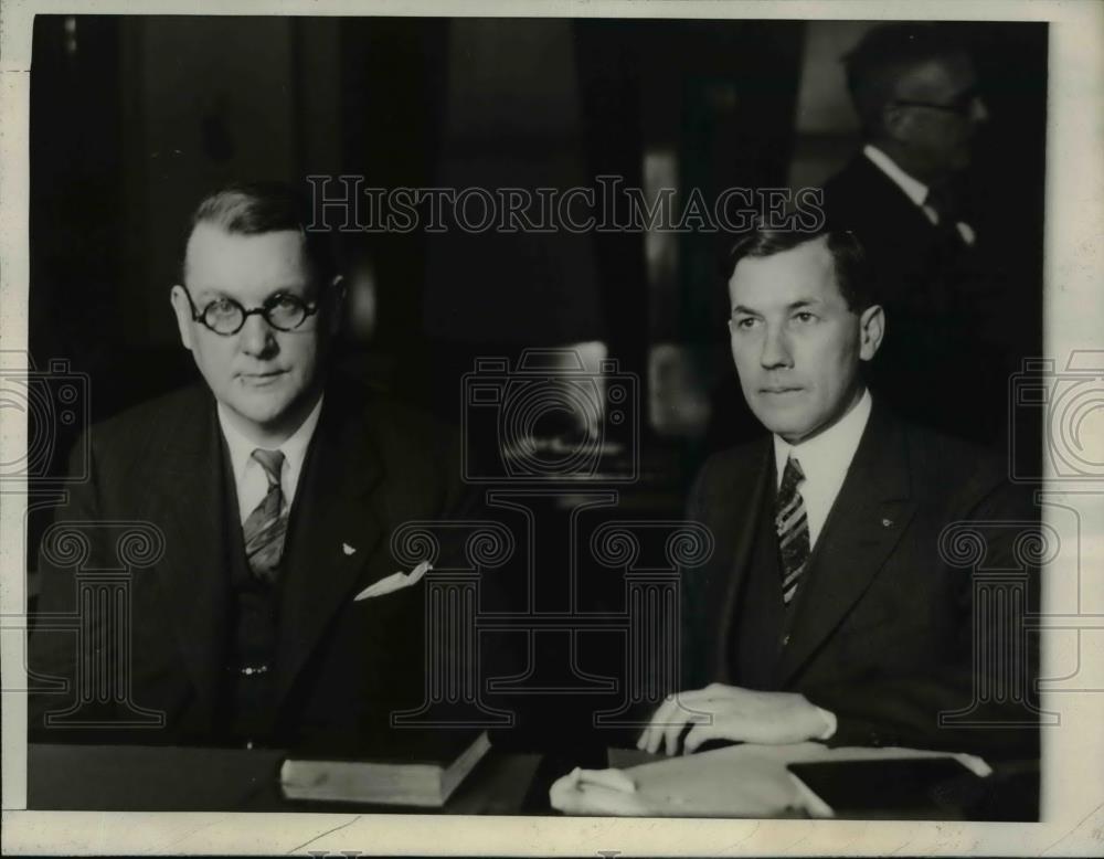 1927 Press Photo Michigan Attorney Clarence E. Wilcox, Judge Arthur J. Lacy - Historic Images