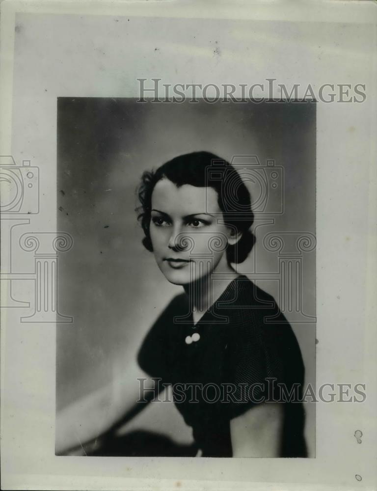 1934 Press Photo Edma May Skinner married L. Rowe. - Historic Images