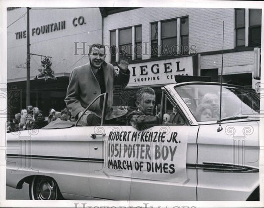 1963 Press Photo Robert Lawrence McKenzie, Jr., 1951 March of Dime Poster Boy - Historic Images