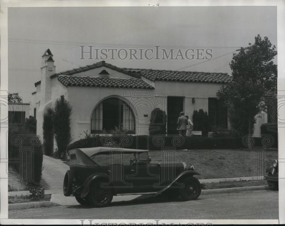 1934 Press Photo House of Murder Victims Mrs Carrie L &amp; Robert Payne Los Angeles - Historic Images