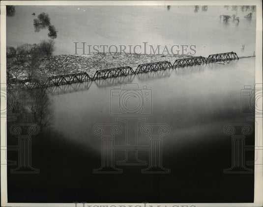 1936 Press Photo Air view of Hartford, Connecticut flood - Historic Images