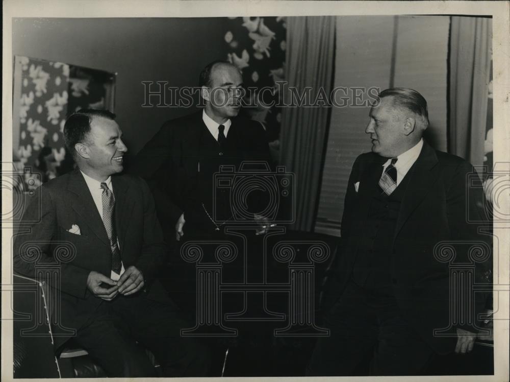 1937 Press Photo Charles Taft, Lloyd Garrison and Ralph Lind - Historic Images