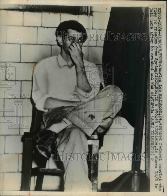 1947 Press Photo Charles Lee McIntosh, 24, escaped federal convict - Historic Images