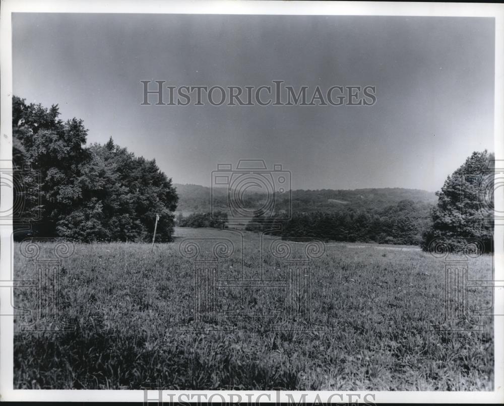 1958 Press Photo View of Northwest toward Cleveland from actual site - Historic Images