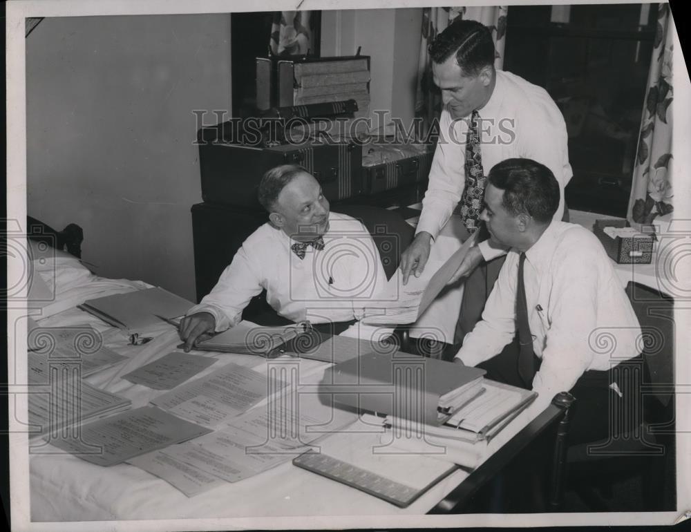 1944 Press Photo Chicago, Edd Schorr, Republican Politician, Harold Edwards - Historic Images