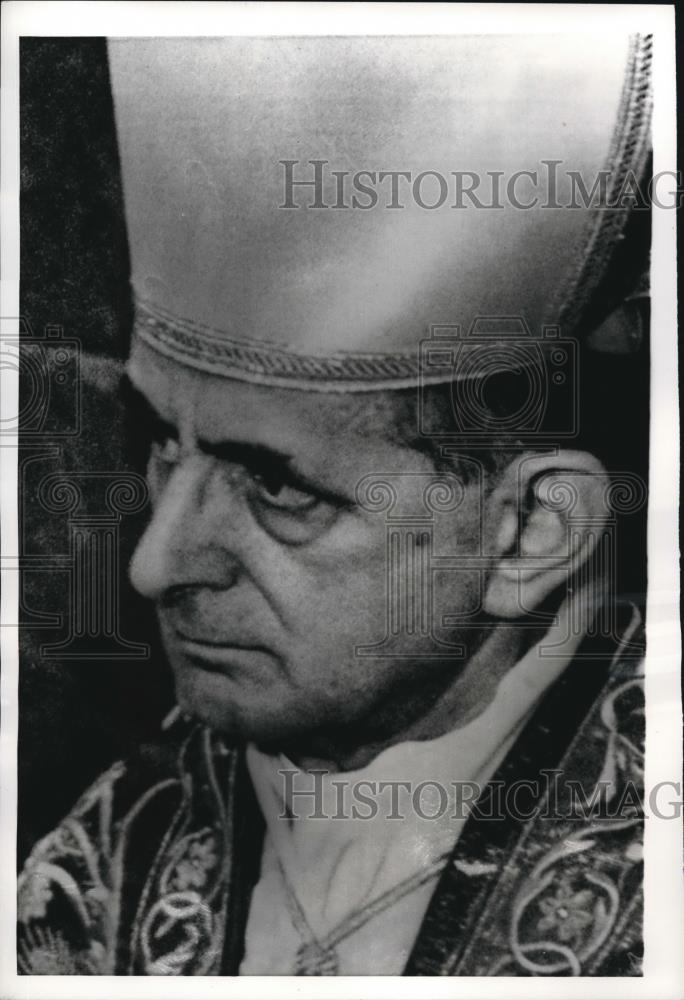 1968 Press Photo Vatican City The face of Pope Paul VI shows signs of fatigue - Historic Images