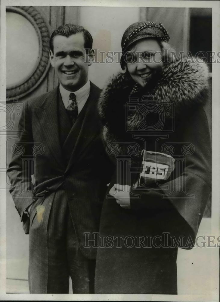 1932 Press Photo British Economist,marries American Girl from Illinois - Historic Images