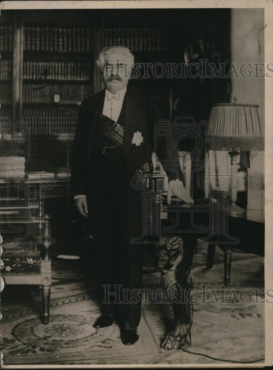 1920 Press Photo President Millerand of France at Elysee Palace - Historic Images