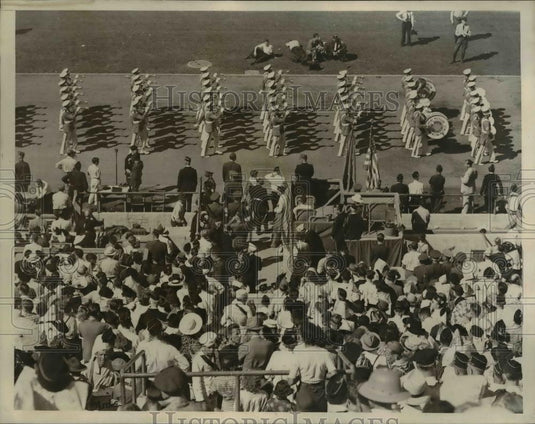 Press Photo Pontiac,Michigan State Champ Drum and Bugle Corps - Historic Images