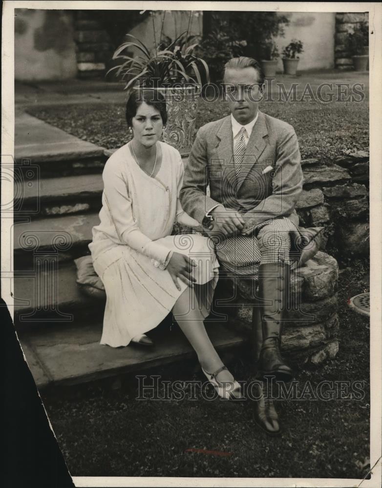 1928 Press Photo Estelle Manville heiress engages to Count Bernadotte - Historic Images