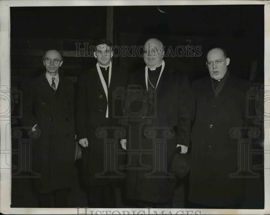 1946 Press Photo of Cardinal Designate James C> McGuigan sailing for Rome. - Historic Images