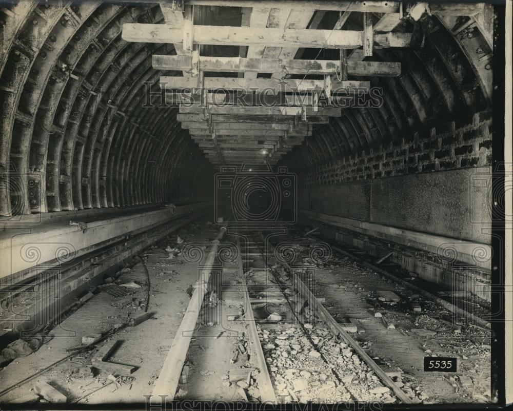 1928 Press Photo A tunnel being constructed - Historic Images