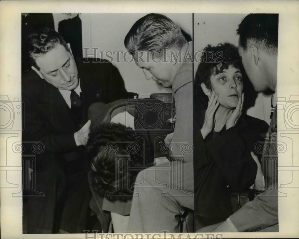 1945 Press Photo Mrs.Annie Mansfeldt at the inquest in San Francisco - Historic Images