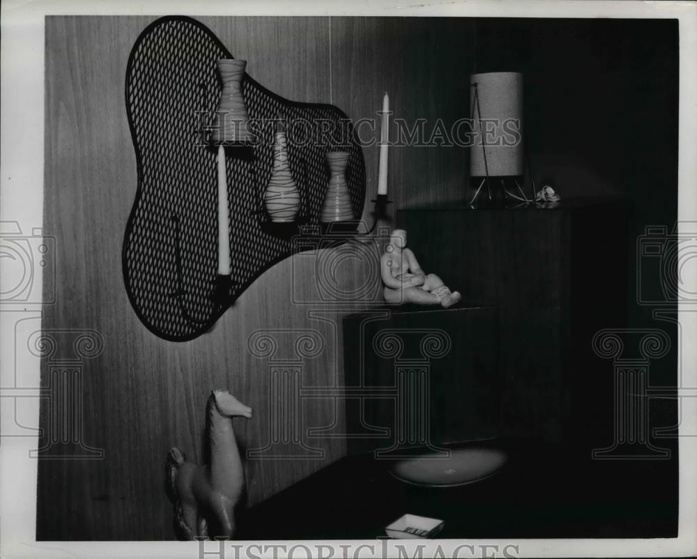 1953 Press Photo Cheap &amp; useful accessory to brighten up your walls - Historic Images