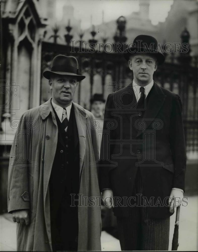 1938 Press Photo John McGovern &amp; Hon J Steurten of Parliament - Historic Images