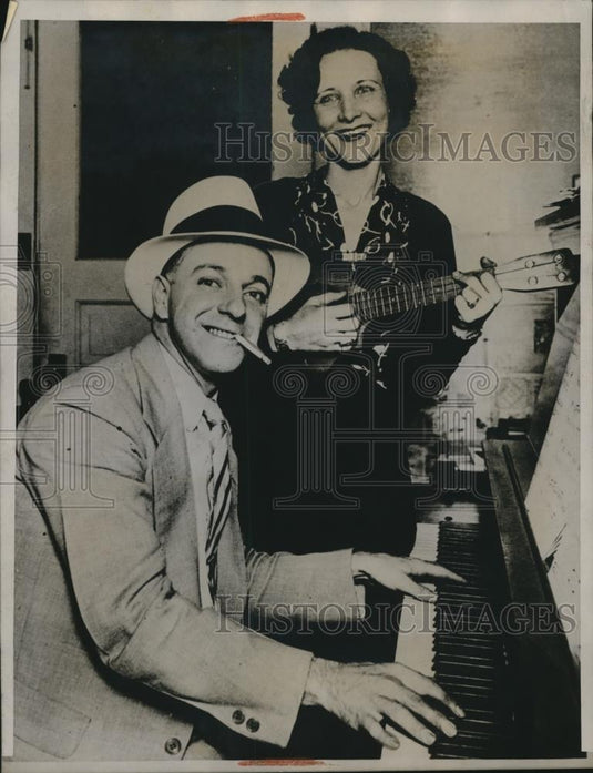 1933 Press Photo Clyde Kinsey of Kansas City Weds Wife Number 10 Lois Shook - Historic Images