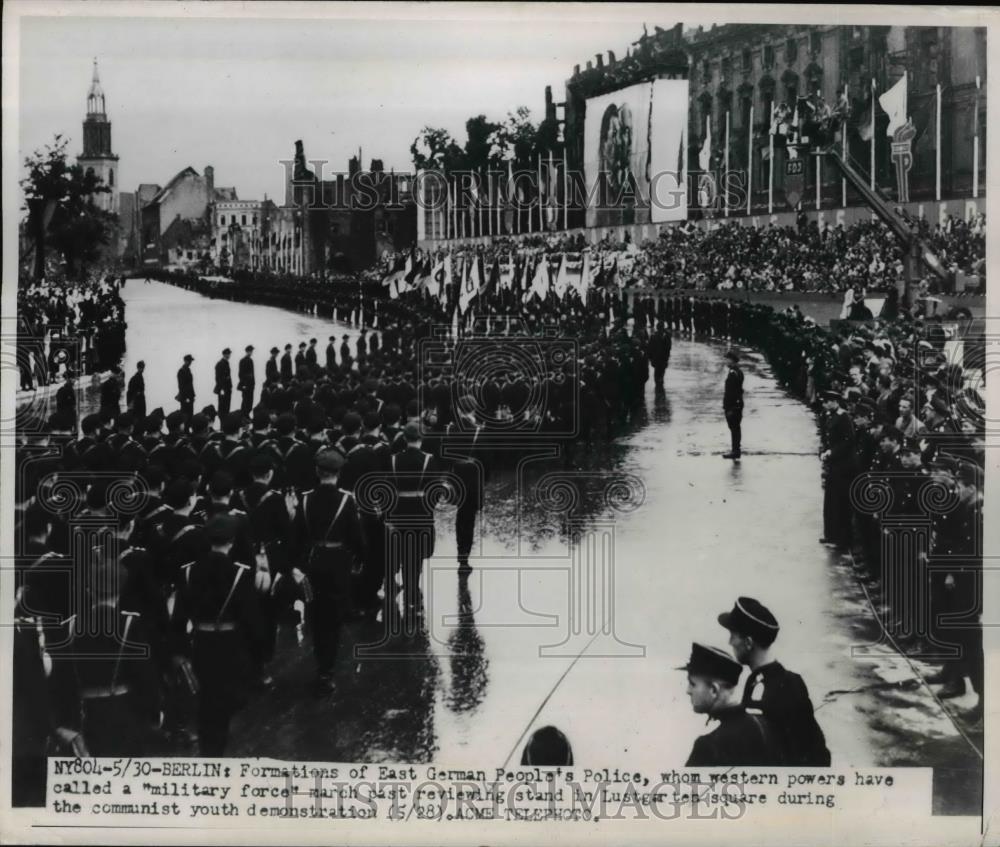 1950 Press Photo Formation of East German Police in Berlin - Historic Images