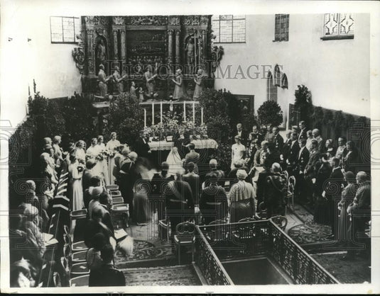 1932 Press Photo Rev S Schanze at wedding of Prince G Adolphus & Saxe Coburg - Historic Images