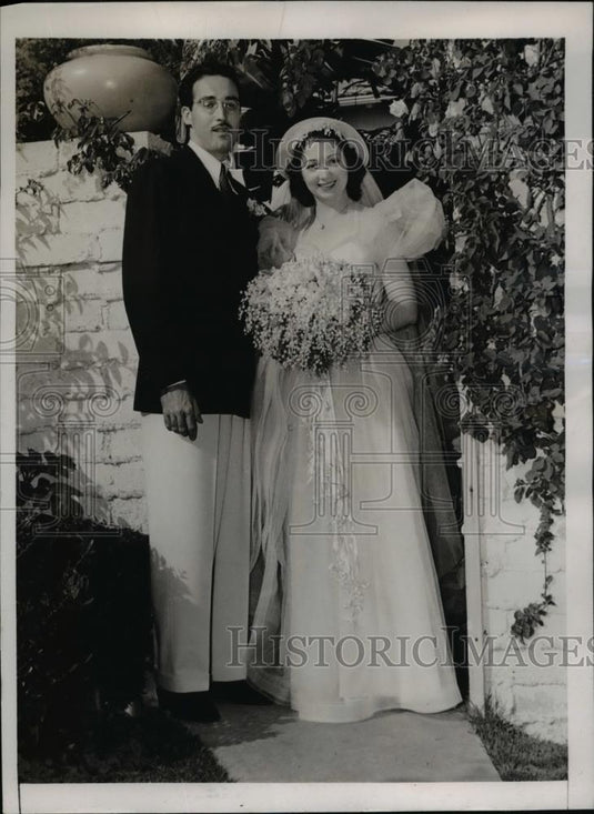 1938 Press Photo Greek Minister to the U.S.attends the wedding of Edith Skouras - Historic Images