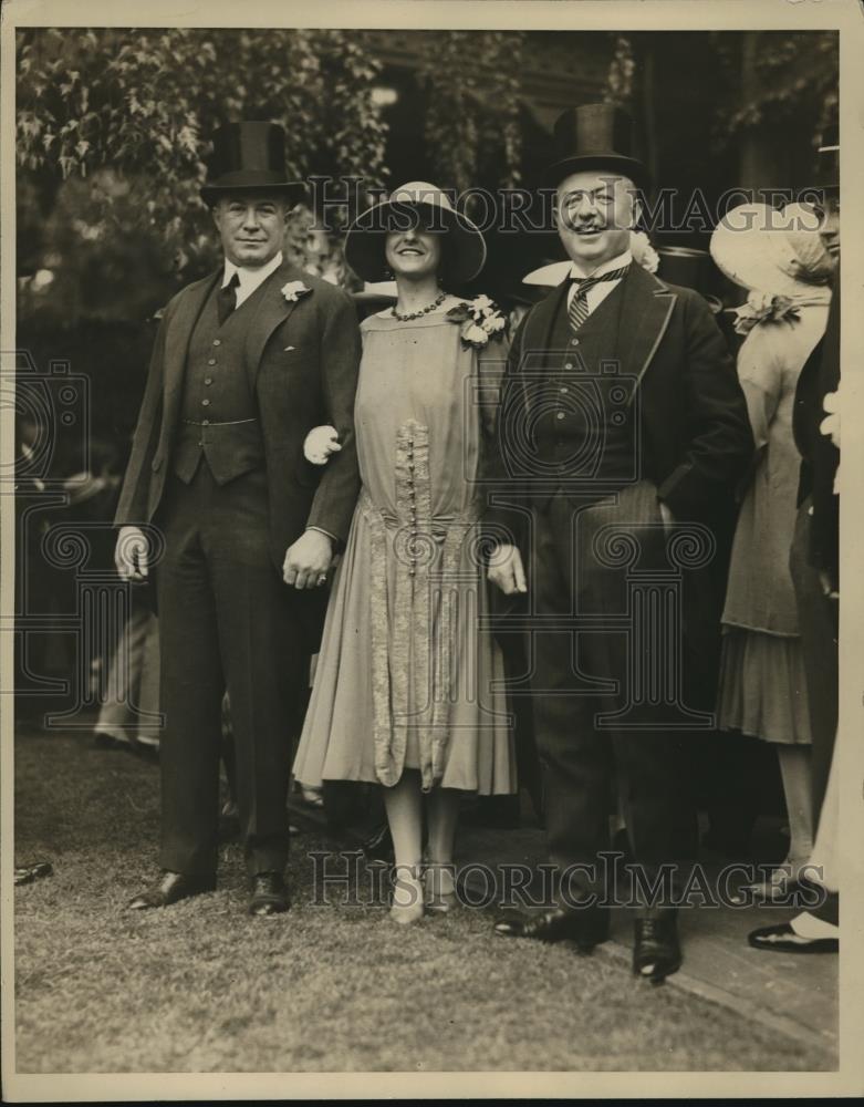 1926 Press Photo Gerard Gimbel &amp; Wife, George C. Norton at Smith-Warner Wedding - Historic Images