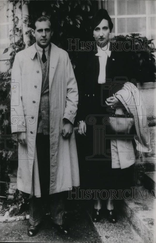 1939 Press Photo Infante Juan, Count of Barcelona & Wife Princess Maria-Mercedes - Historic Images