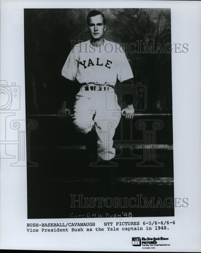 1948 Press Photo Vice President Bush as Yale Captain - cvp27000 - Historic Images